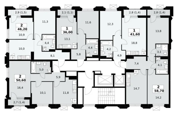 Количество комнат: 1,  36 кв.м.