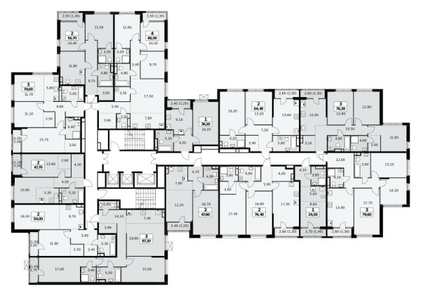 Количество комнат: 3,  87.2 кв.м.