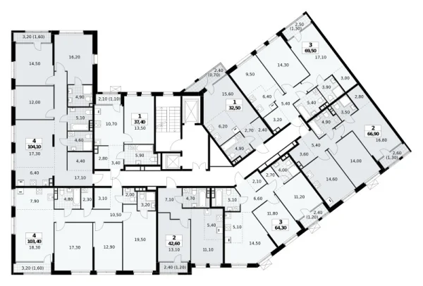 Количество комнат: 4,  104.1 кв.м.